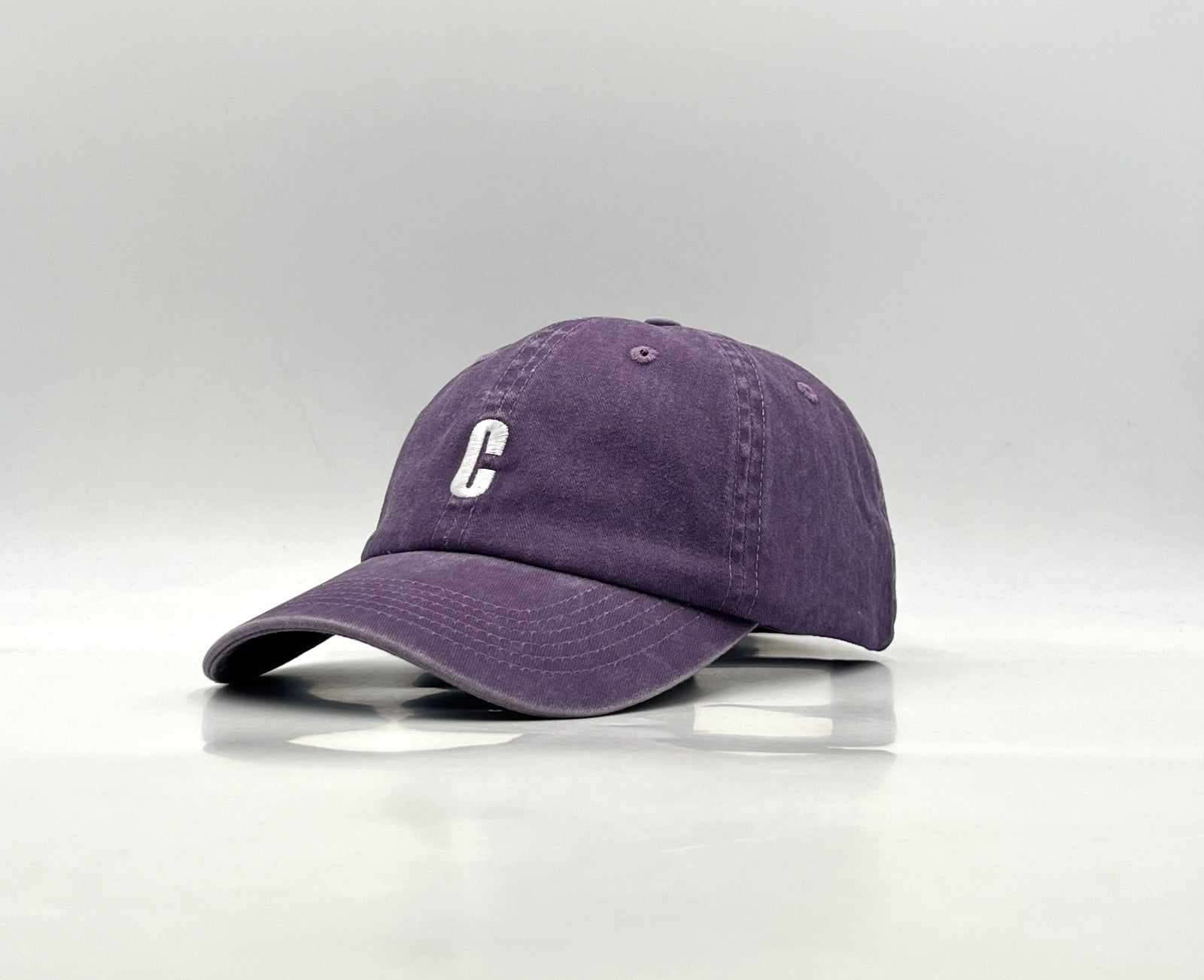 Washed Check Cap - Paars