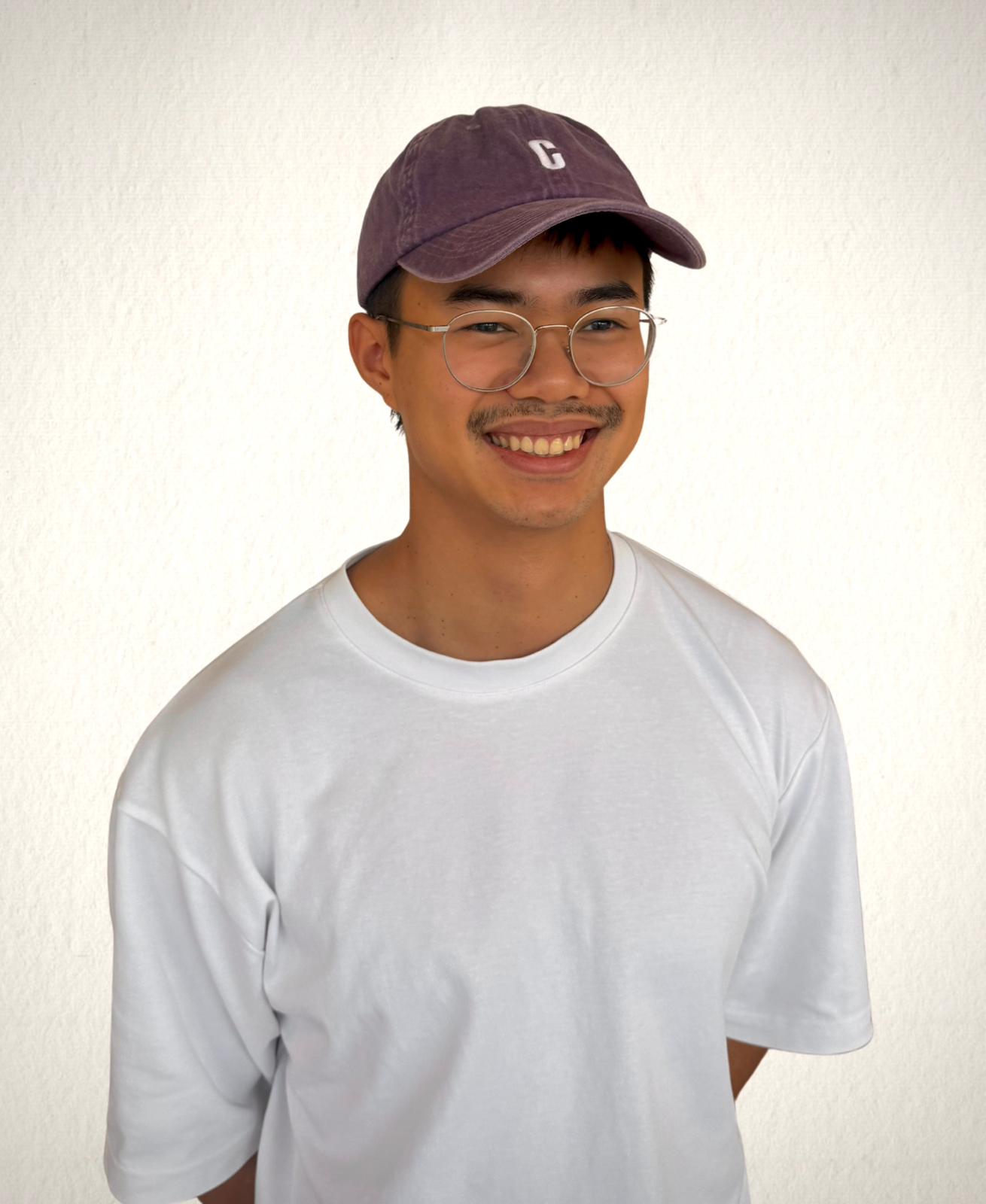 Washed Check Cap - Paars